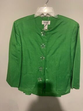 Bob Mackie women’s size 10 green pant suit